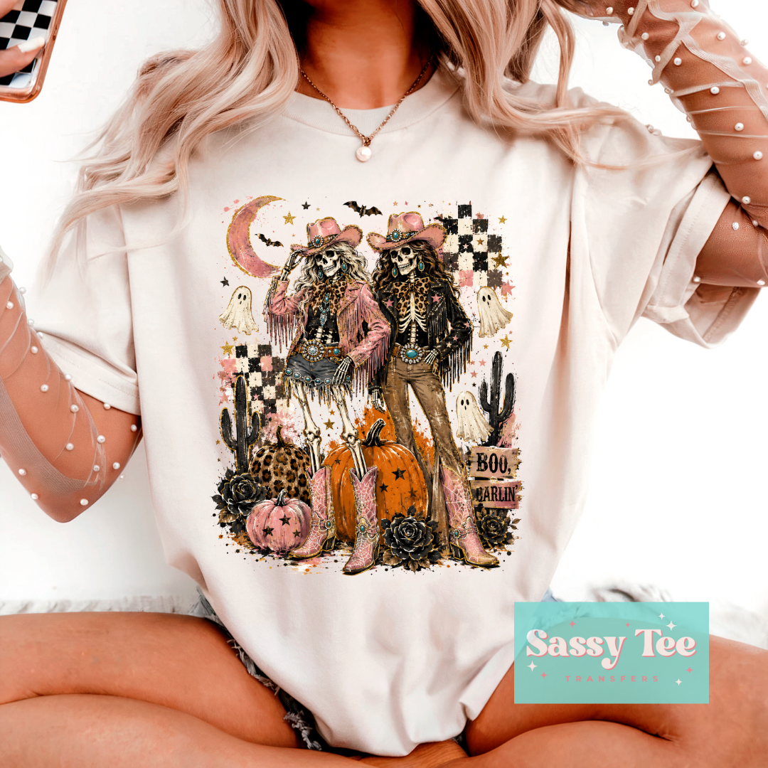SPOOKY COWGIRLS WESTERN RETRO SKELETONS **Preorder/Restock Ships in 5-10 biz days**