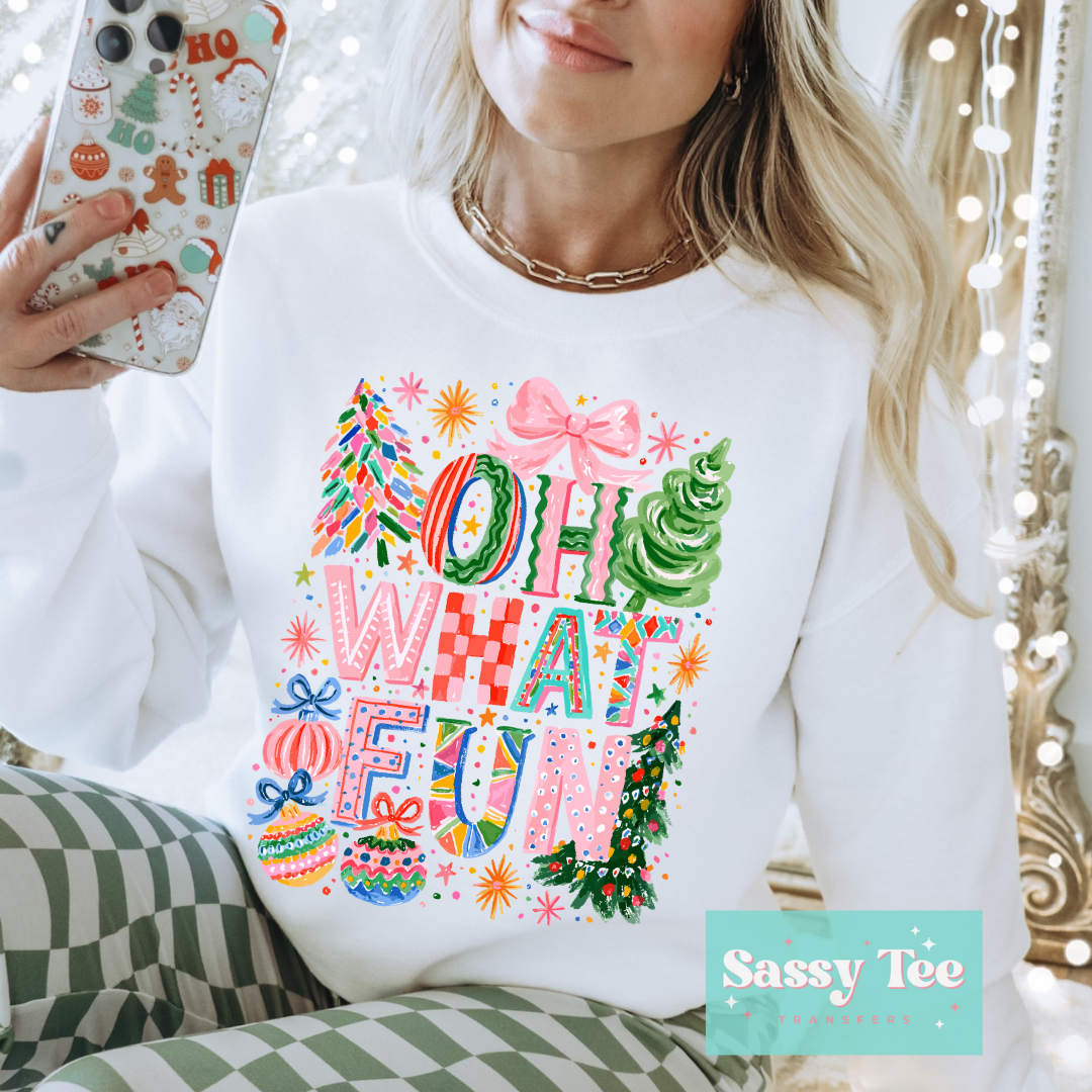 OH WHAT FUN RETRO BRIGHT PATTERNS CHRISTMAS **Preorder/Restock Ships in 5-10 biz days** •