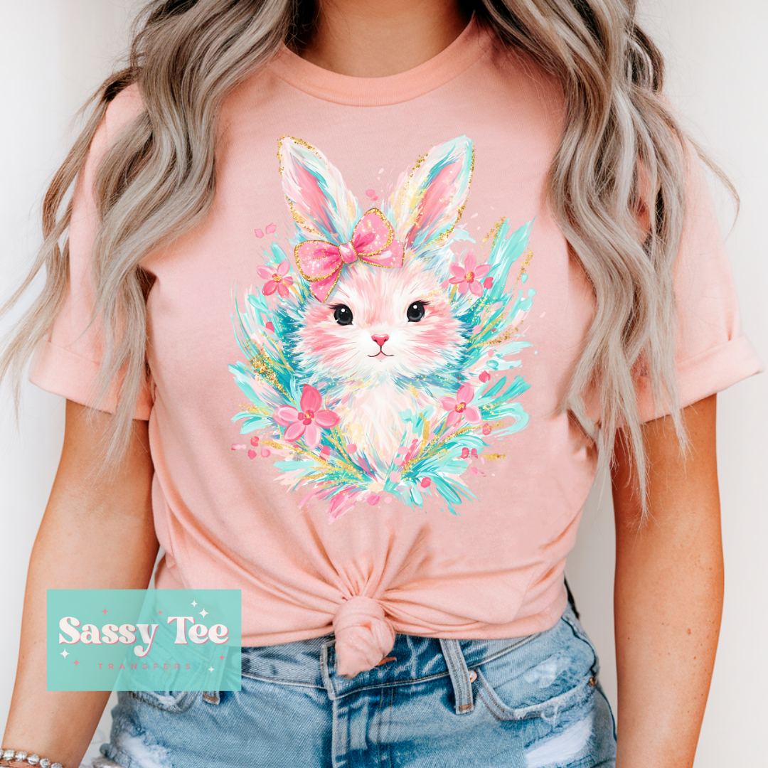 PASTEL PINK MINT BUNNY BOW **Preorder/Restock Ships in 5-10 biz days**