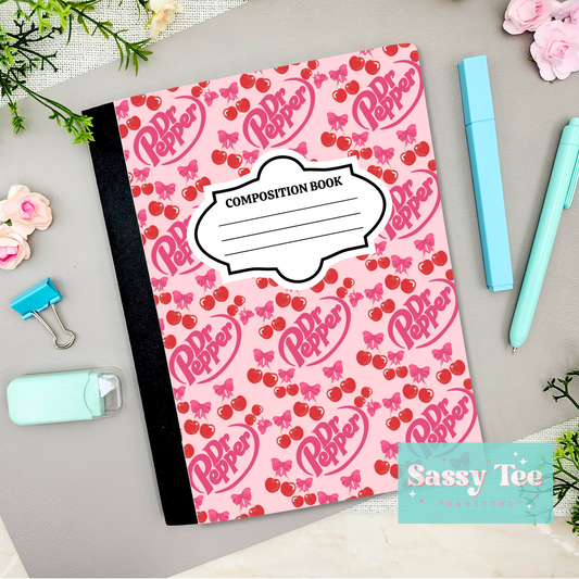 DR P PINK CHERRY COLA Peel + Stick Notebook Cover SET