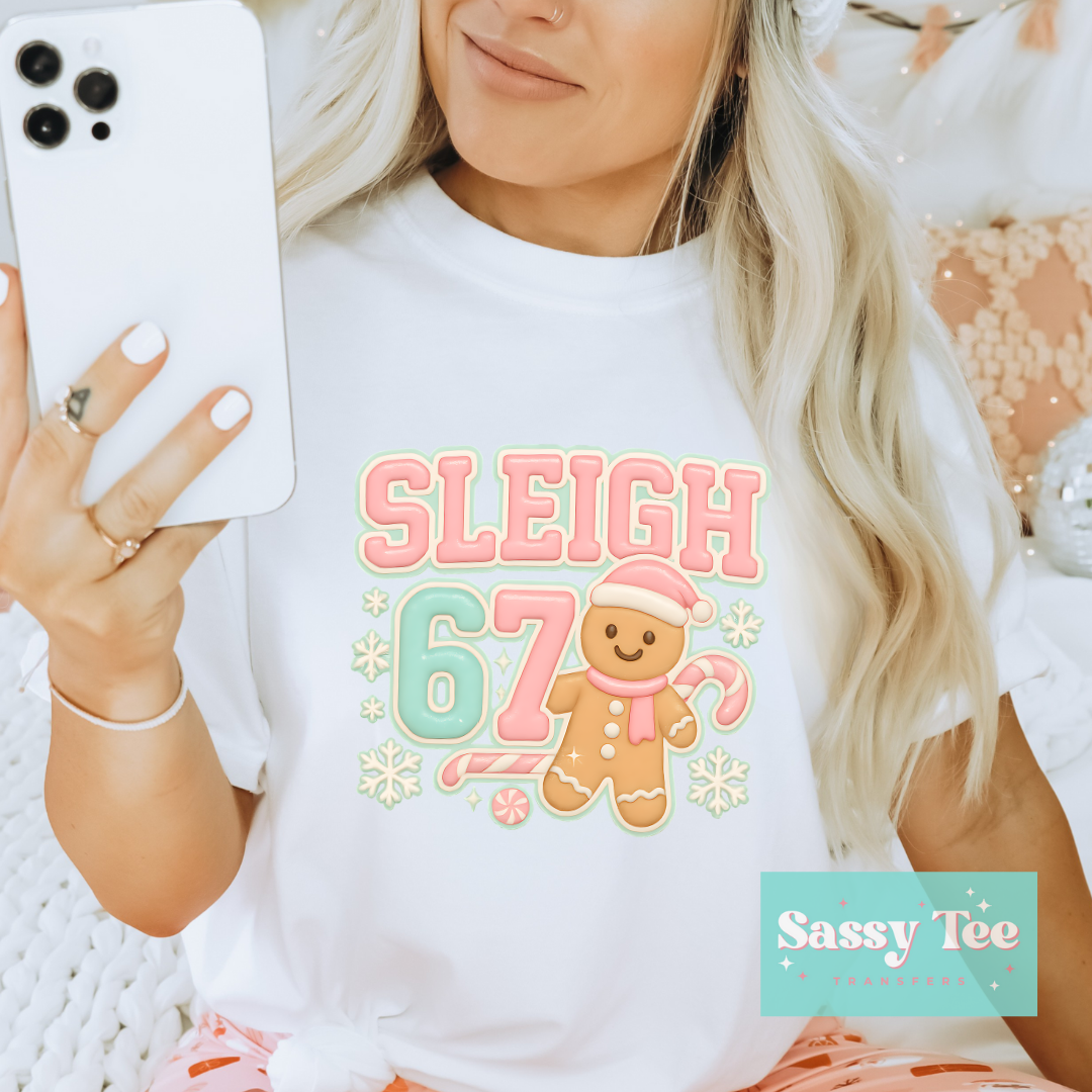 SLEIGH SIX SEVEN TREND PINK MINT GINGERBREAD Adult **Preorder/Restock Ships in 5-10 biz days**