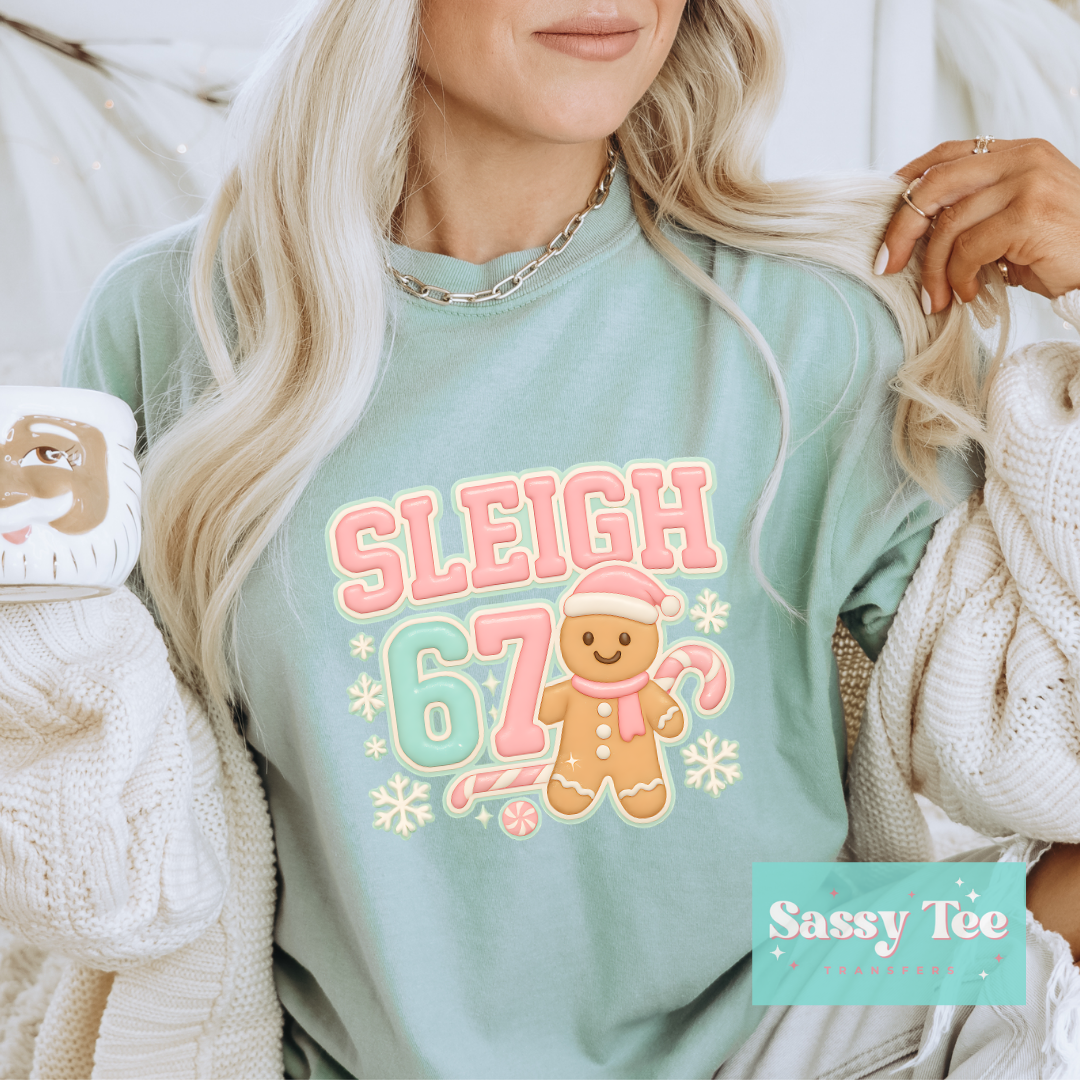 SLEIGH SIX SEVEN TREND PINK MINT GINGERBREAD Adult **Preorder/Restock Ships in 5-10 biz days**
