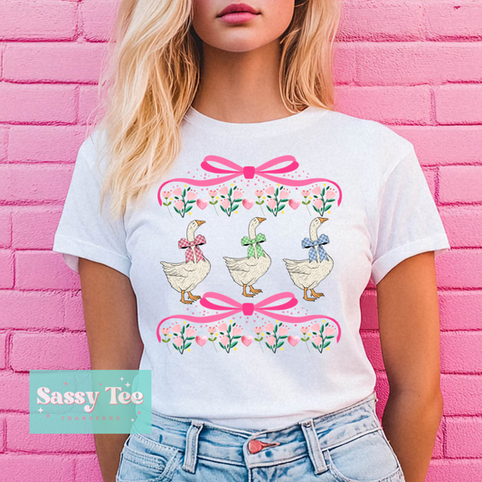 SPRING PINK FLOWERS GOOSE GRANDMA CORE **Preorder/Restock Ships in 5-10 biz days**