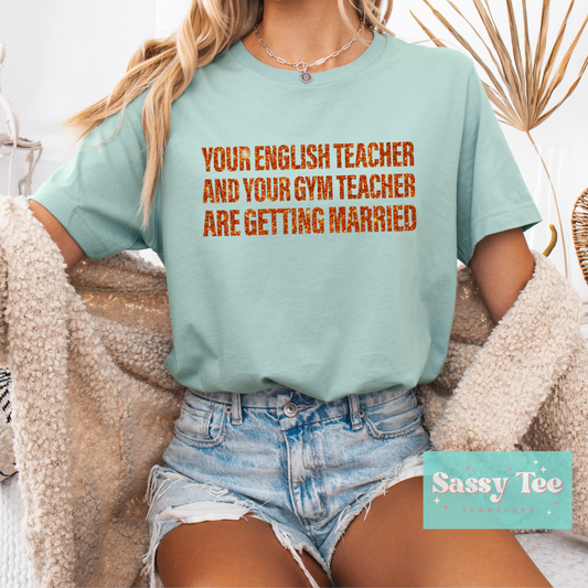 YOUR ENGLISH TEACHER GYM COACH SWIFT GLITTER **Preorder/Restock Ships in 5-10 biz days**
