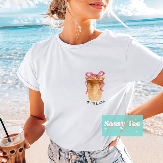 ON THE ROCKS COFFEE PINK BOW Pocket Size **Preorder Ships in 5-10 biz days**