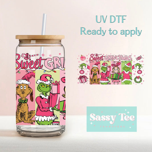SWEET GRINCHMAS UV DTF CUP WRAP **Preorder/Restock Ships in 5-10 biz days**