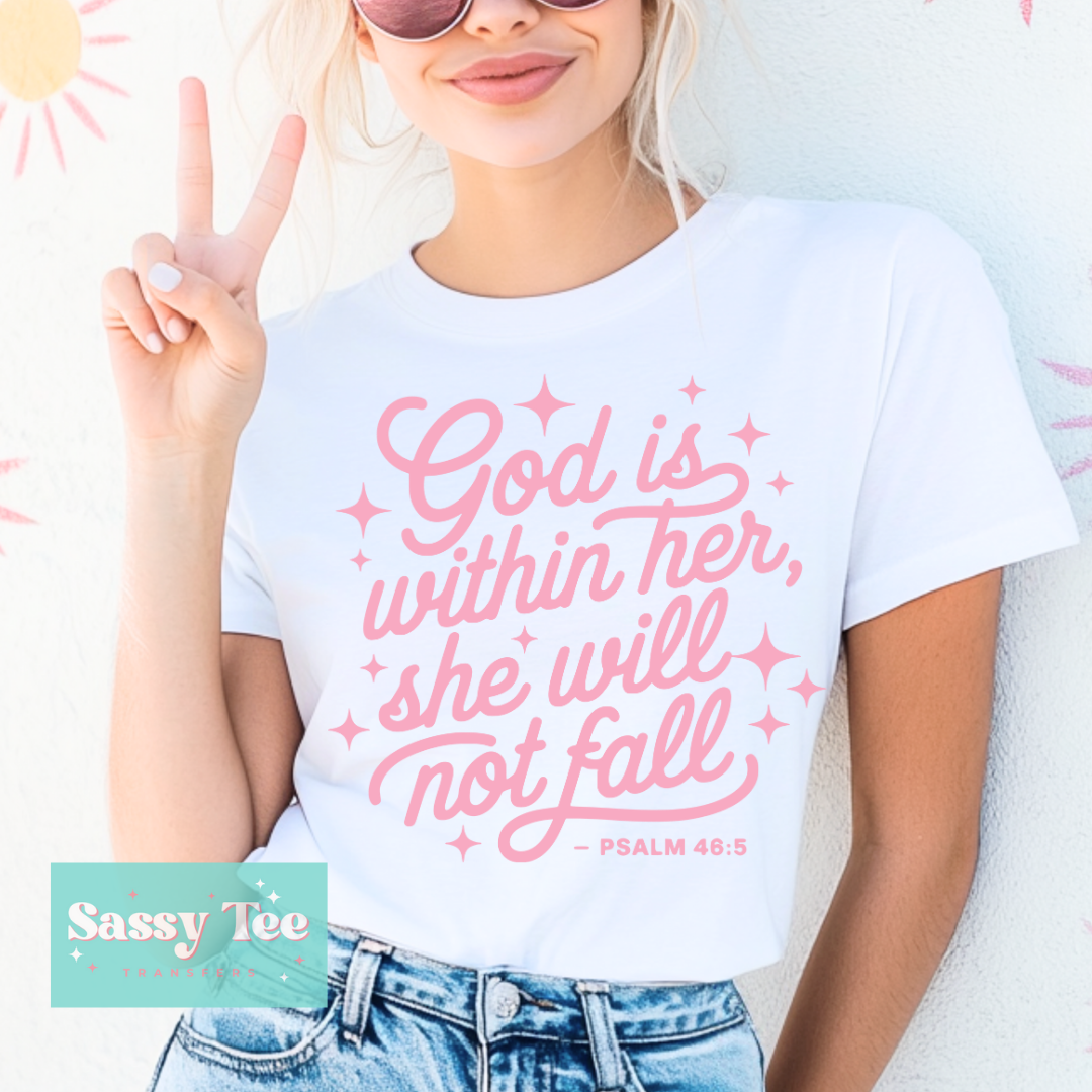 GOD IS WITHIN HER SHE WILL NOT FAIL PINK **Preorder/Restock Ships in 5-10 biz days**