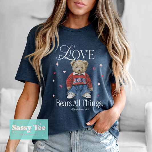 LOVE BEAR ALL THINGS JESUS **Preorder/Restock Ships in 5-10 biz days**