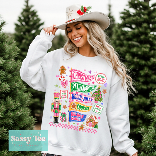 CHRISTMAS FLAGS COLORFUL RETRO **Preorder/Restock Ships in 5-10 biz days**