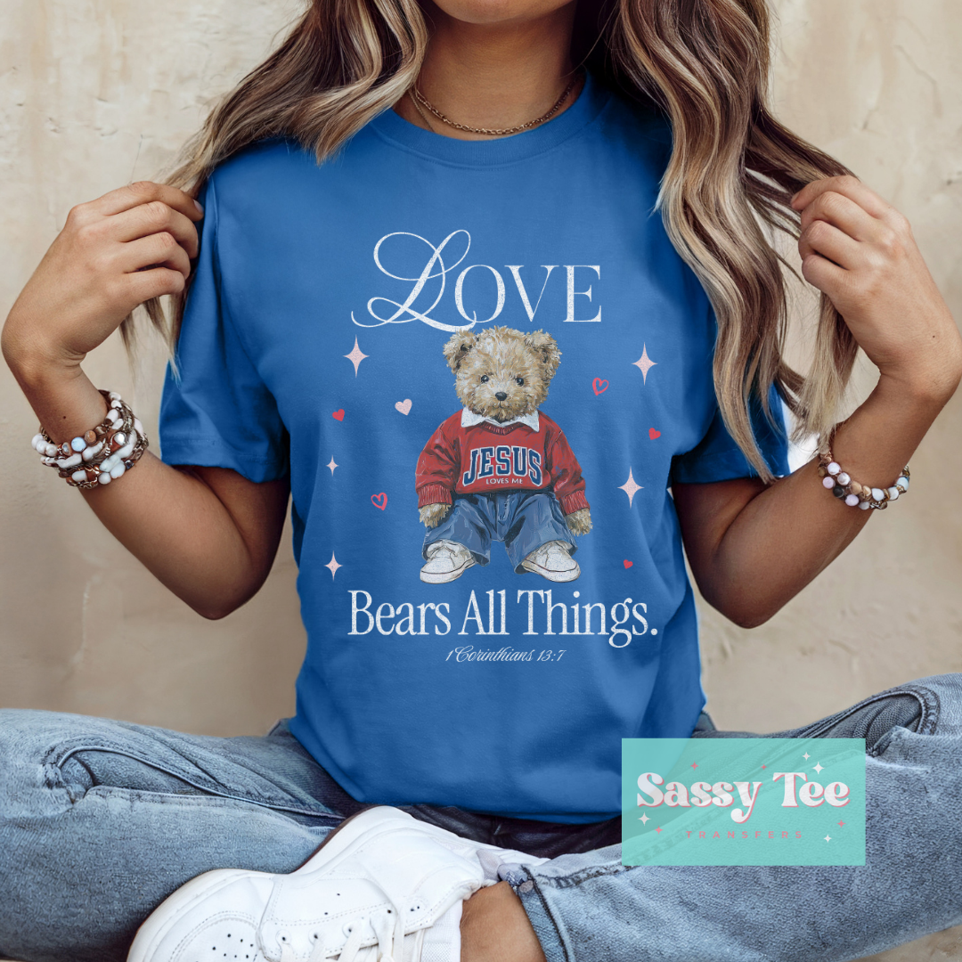 LOVE BEAR ALL THINGS JESUS **Preorder/Restock Ships in 5-10 biz days**