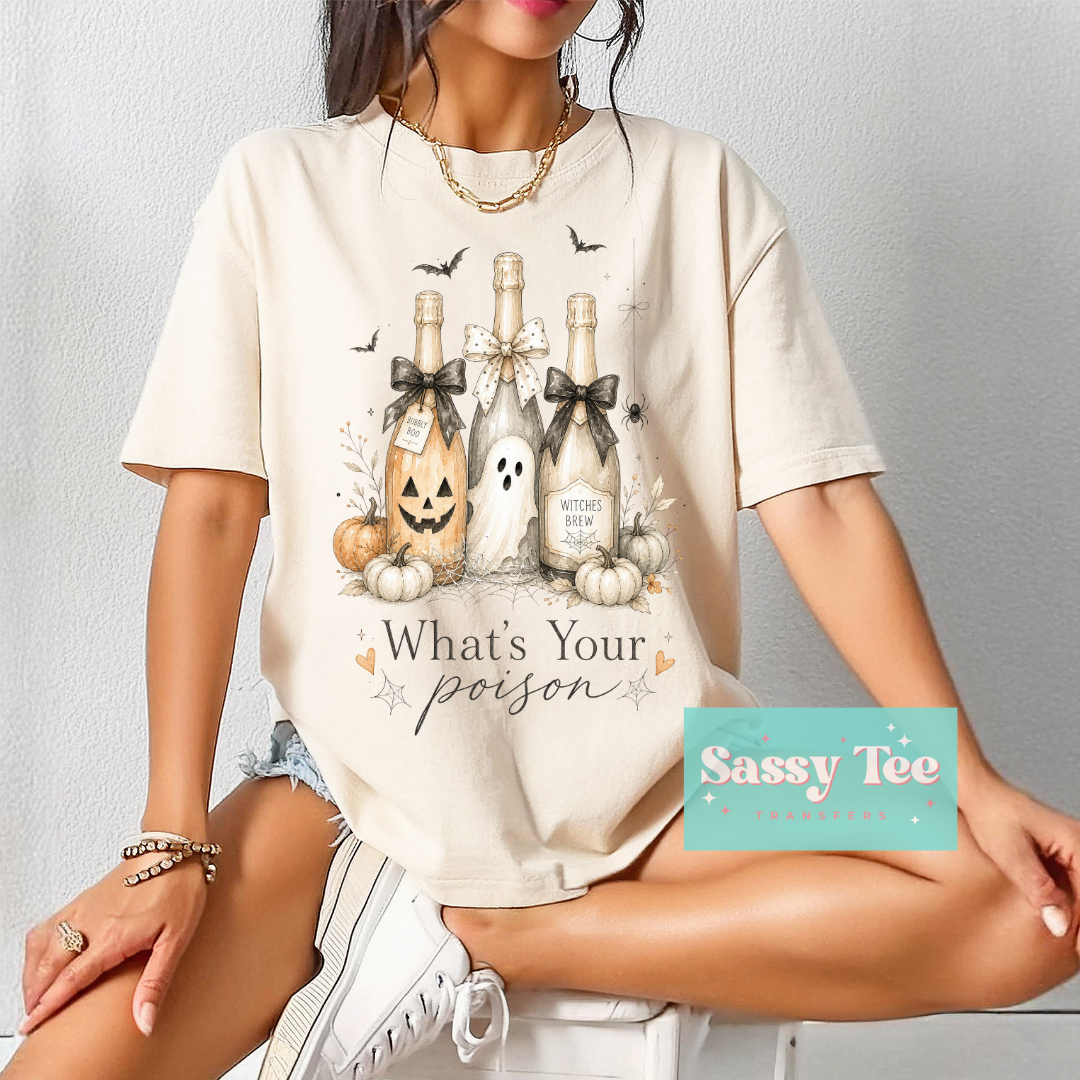 WHAT'S YOUR POISON HALLOWEEN CHAMPAGNE **Preorder/Restock Ships in 5-10 biz days**