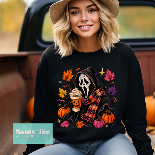 SCREAM FALL SCARF PUMPKIN SPICE HORROR **Preorder/Restock Ships in 5-10 biz days**