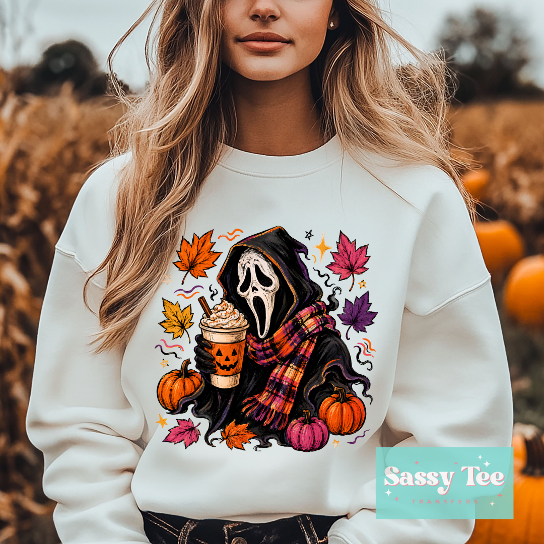 SCREAM FALL SCARF PUMPKIN SPICE HORROR **Preorder/Restock Ships in 5-10 biz days**
