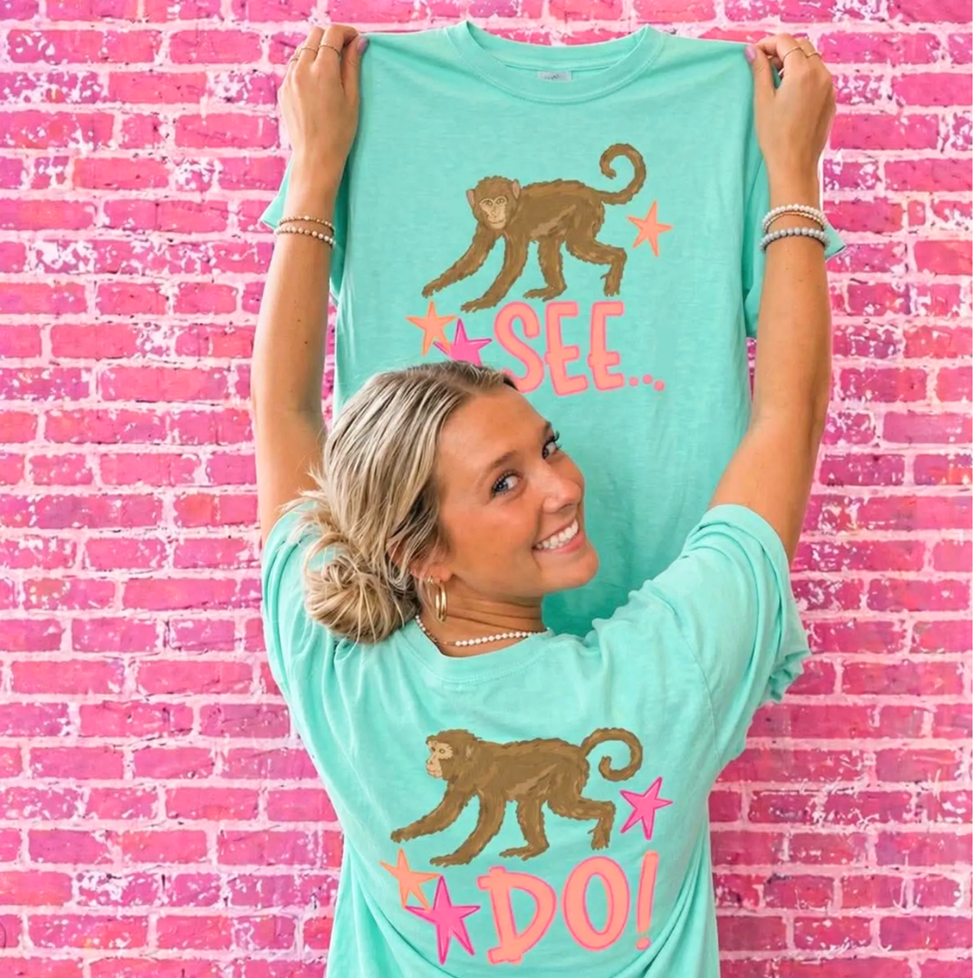 MONKEY SEE MONKEY DO VIRAL Front + Back SET **Preorder/Restock Ships in 5-10 biz days**