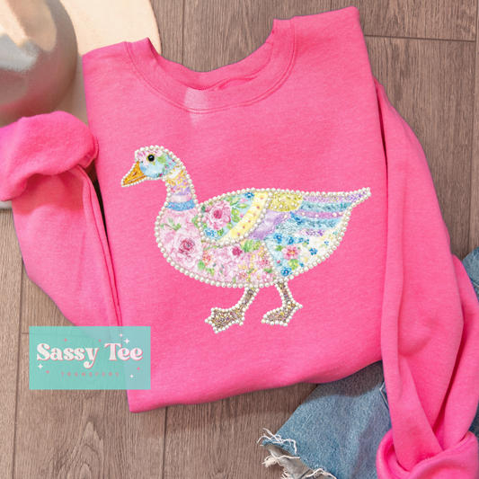 PASTEL FLORAL PEARL GOOSE  PATCHWORK **Preorder/Restock Ships in 5-10 biz days**