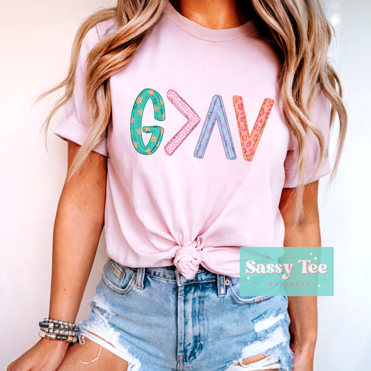 G>AV GOD GREATER THAN COLORFUL **Preorder/Restock Ships in 5-10 biz days**
