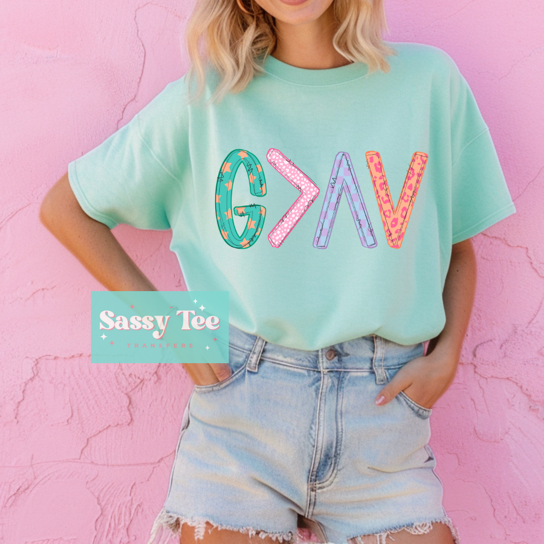 G>AV GOD GREATER THAN COLORFUL **Preorder/Restock Ships in 5-10 biz days**