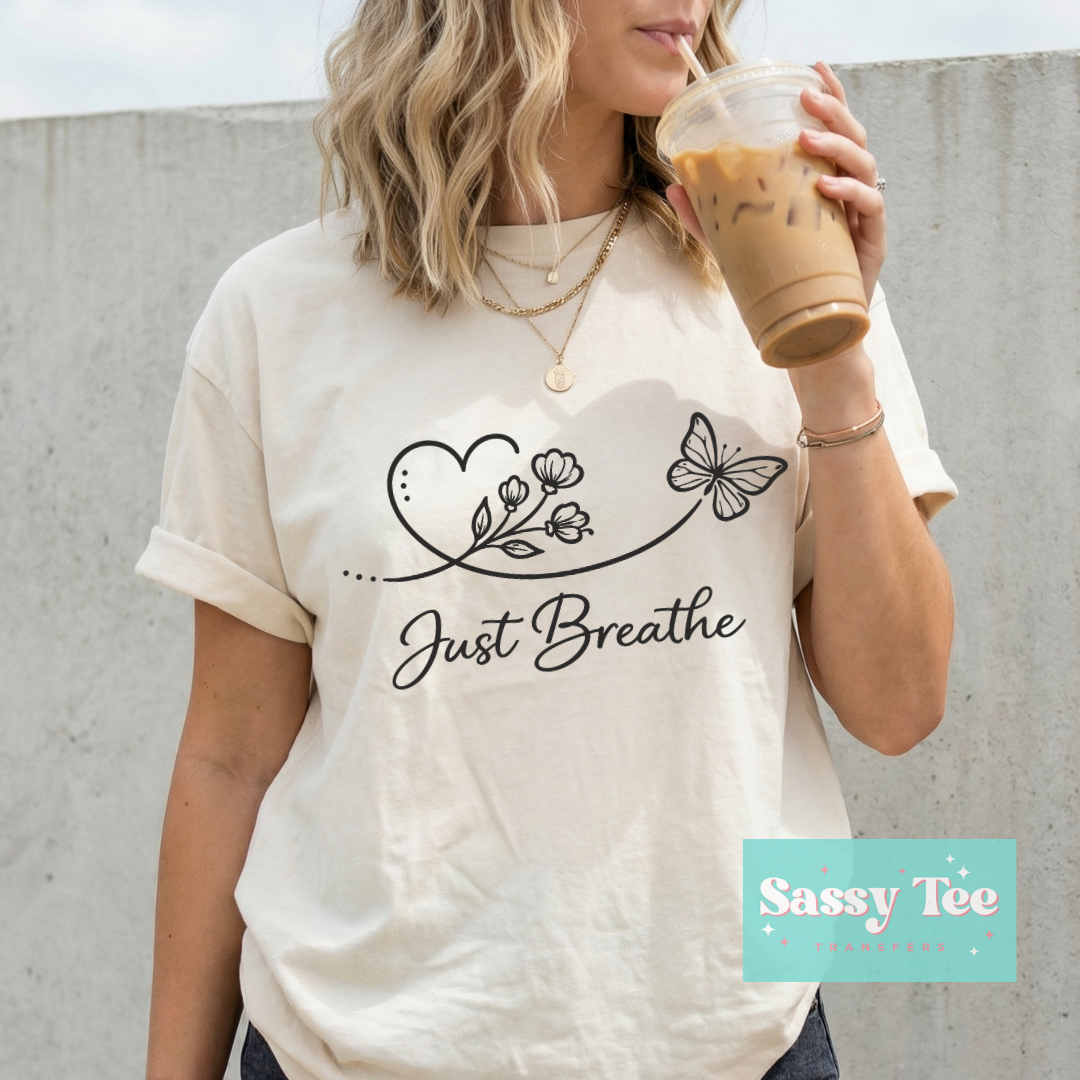 JUST BREATHE HEART BUTTERFLY **Preorder/Restock Ships in 5-10 biz days**