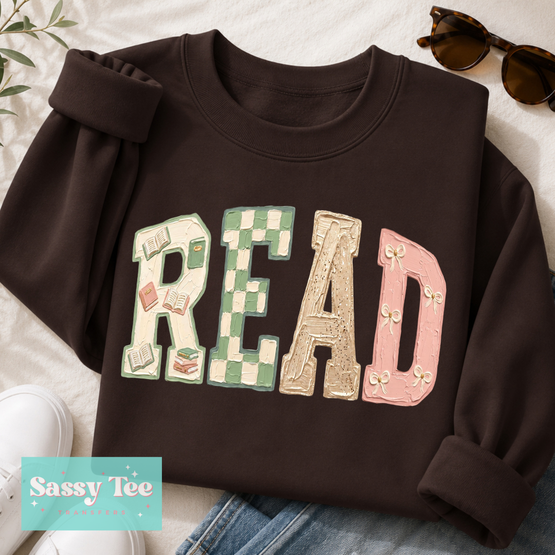 READ BOOKS FAUX TEXTURE PAINT **Preorder/Restock Ships in 5-10 biz days** •