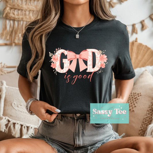 GOD IS GOOD PEACH FLORAL **Preorder/Restock Ships in 5-10 biz days**