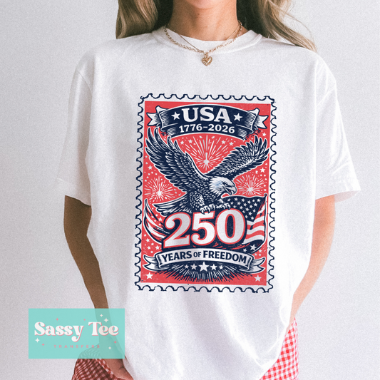 USA 250 YEARS FREEDOM STAMP **Preorder/Restock Ships in 5-10 biz days**