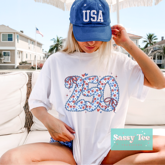 RETRO FLORAL USA 250 BOW **Preorder/Restock Ships in 5-10 biz days**