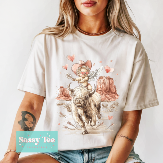 HIGHLAND COW CUPID WESTERN VINTAGE **Preorder/Restock Ships in 5-10 biz days**