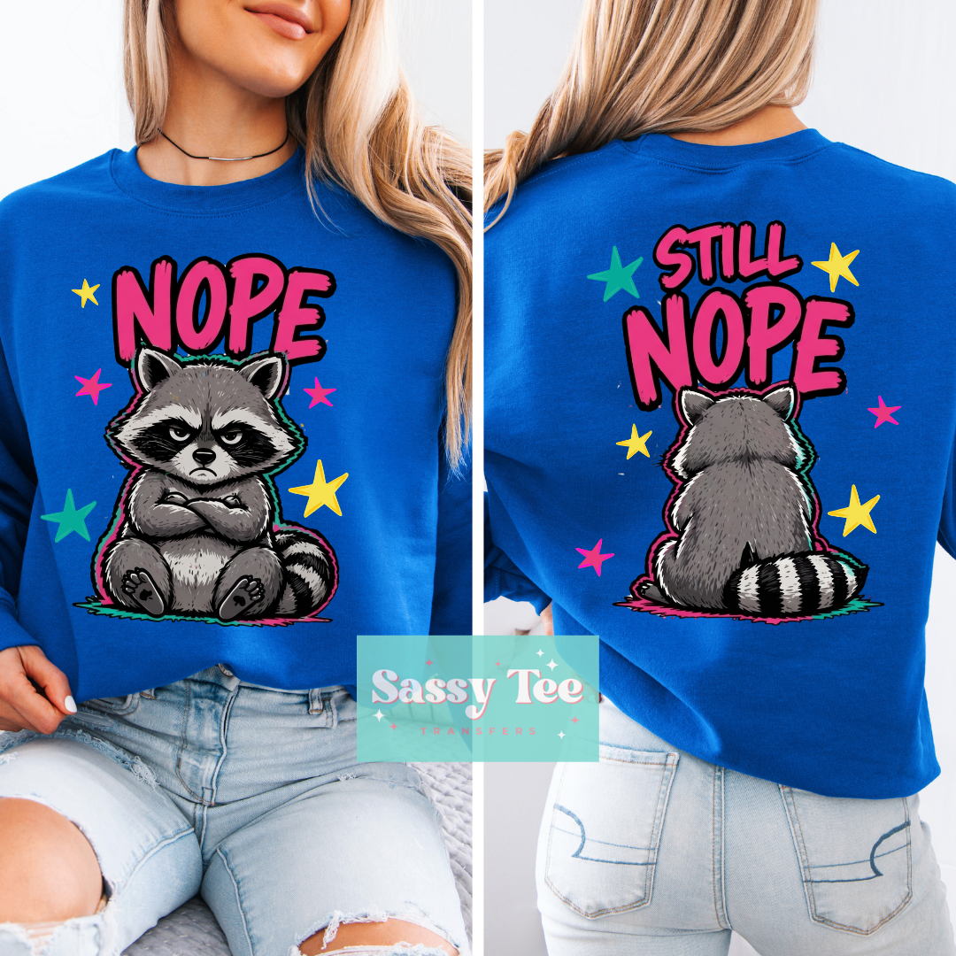 NOPE STILL NOPE FERAL Font + Back SET **Preorder/Restock Ships in 5-10 biz days**