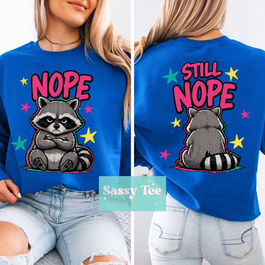 NOPE STILL NOPE FERAL Font + Back SET **Preorder/Restock Ships in 5-10 biz days**