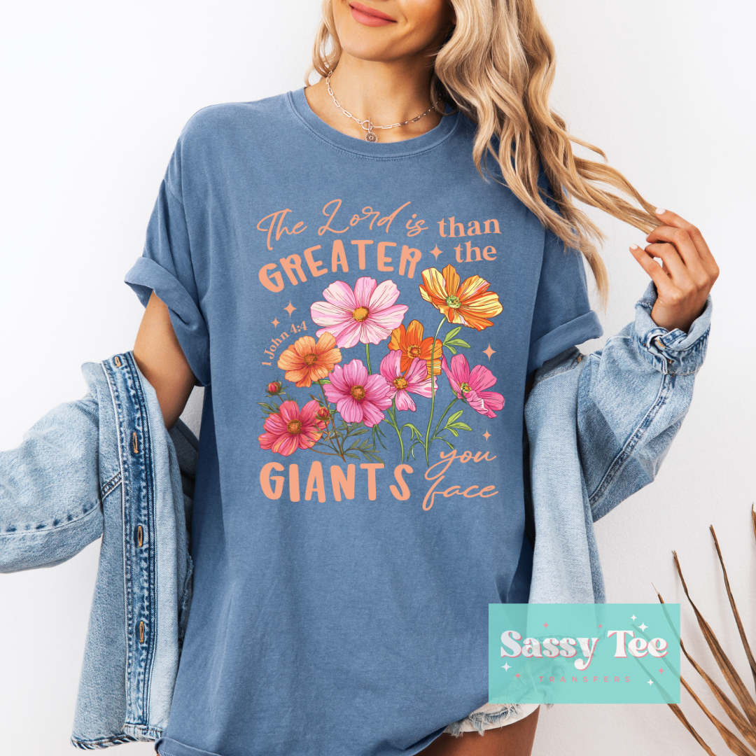THE LORD IS GREATER THAN GIANTS FLOWERS **Preorder/Restock Ships in Est. 5-12 biz days**