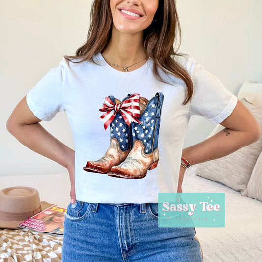 AMERICA BOOTS BOW