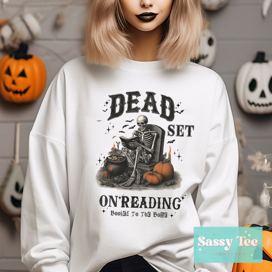 DEAD SET READING BOOKS SKELETON **Preorder/Restock Ships in 5-10 biz days**