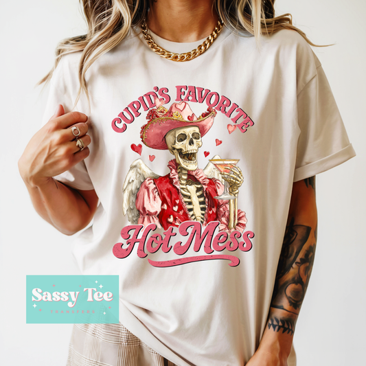 CUPID'S FAVORITE HOT MESS SKELETON RETRO **Preorder/Restock Ships in 5-10 biz days**