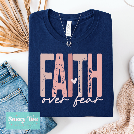 FAITH OVER FEAR HEART **Preorder/Restock Ships in 5-10 biz days**