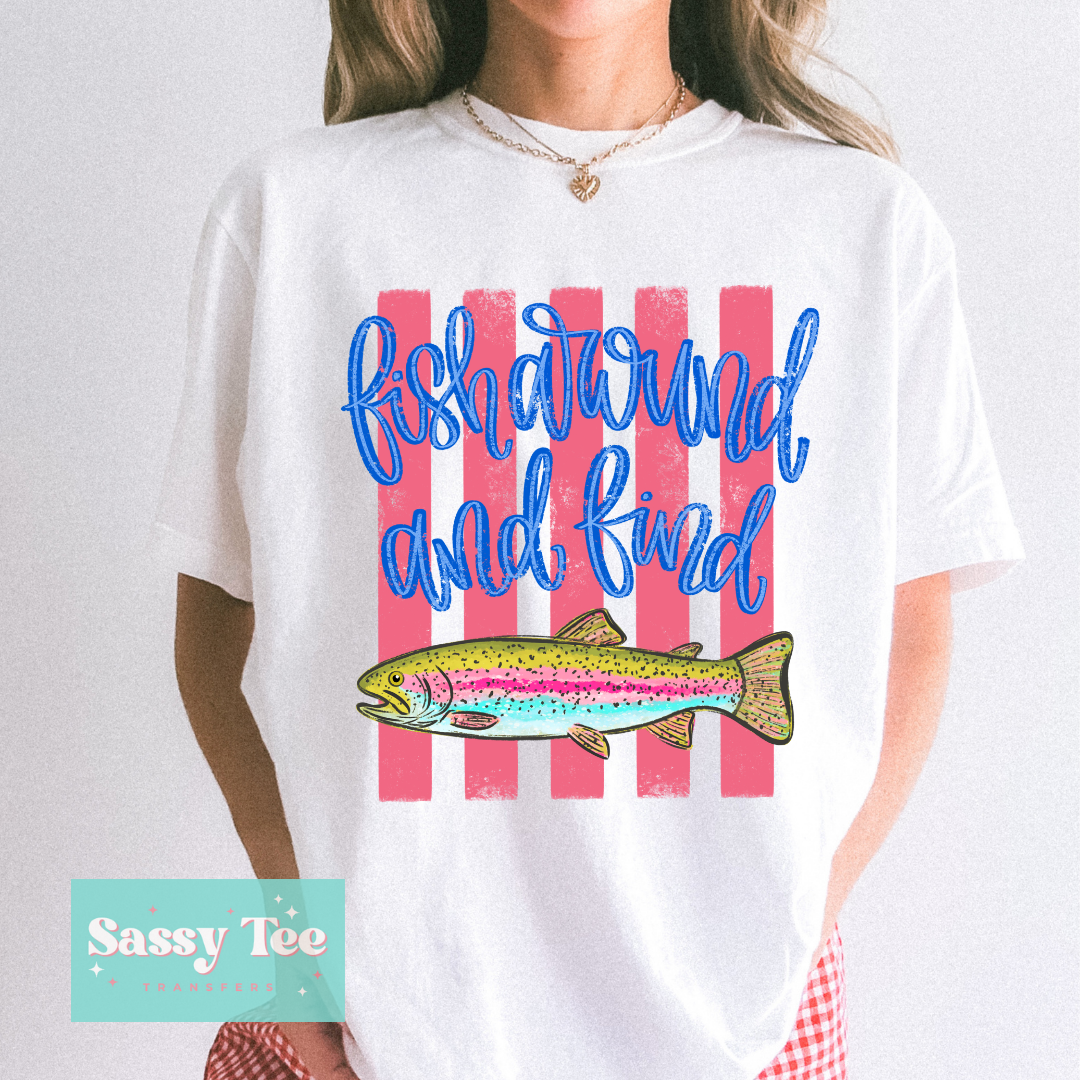 FISHAROUND AND FIND TROUT PREPPY VIRAL STRIPES **Preorder/Restock Ships in 5-10 biz days**