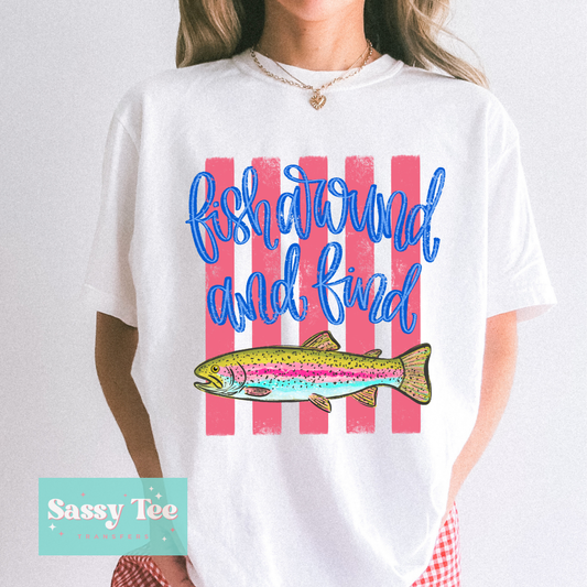 FISHAROUND AND FIND TROUT PREPPY VIRAL STRIPES **Preorder/Restock Ships in 5-10 biz days**