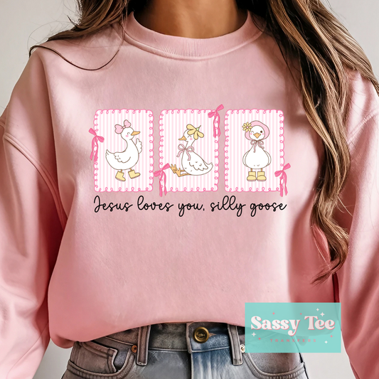 JESUS LOVES YOU SILLY GOOSE PINK **Preorder/Restock Ships in Est. 5-12 biz days**