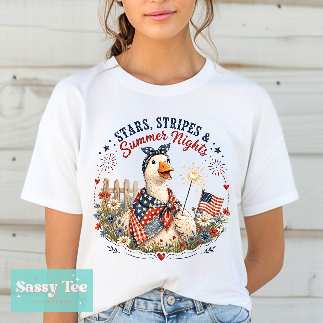 STARS STRIPES SUMMER NIGHTS GOOSE USA  **Preorder/Restock Ships in 5-10 biz days**