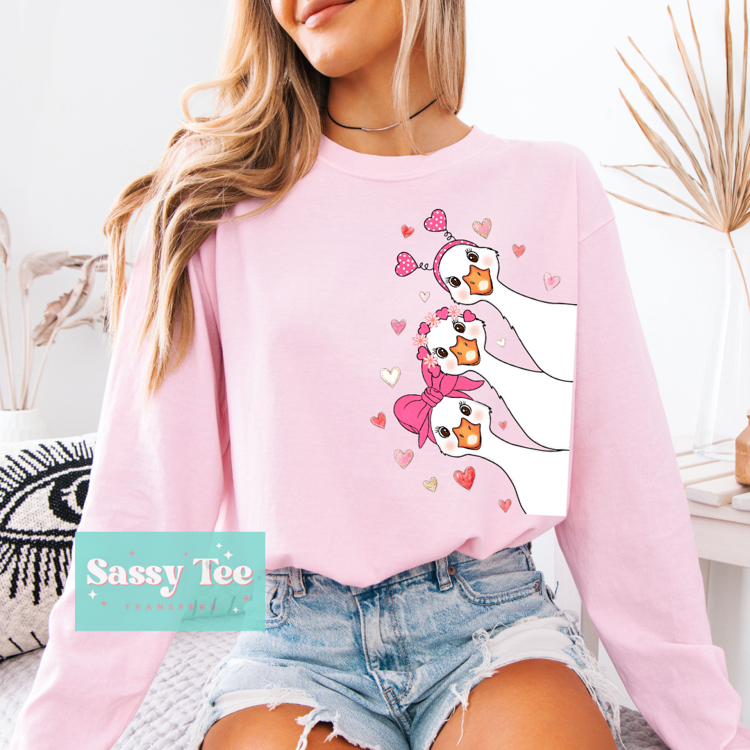 VALENTINE GOOSE TRIO ACROSS **Preorder/Restock Ships in 5-10 biz days**