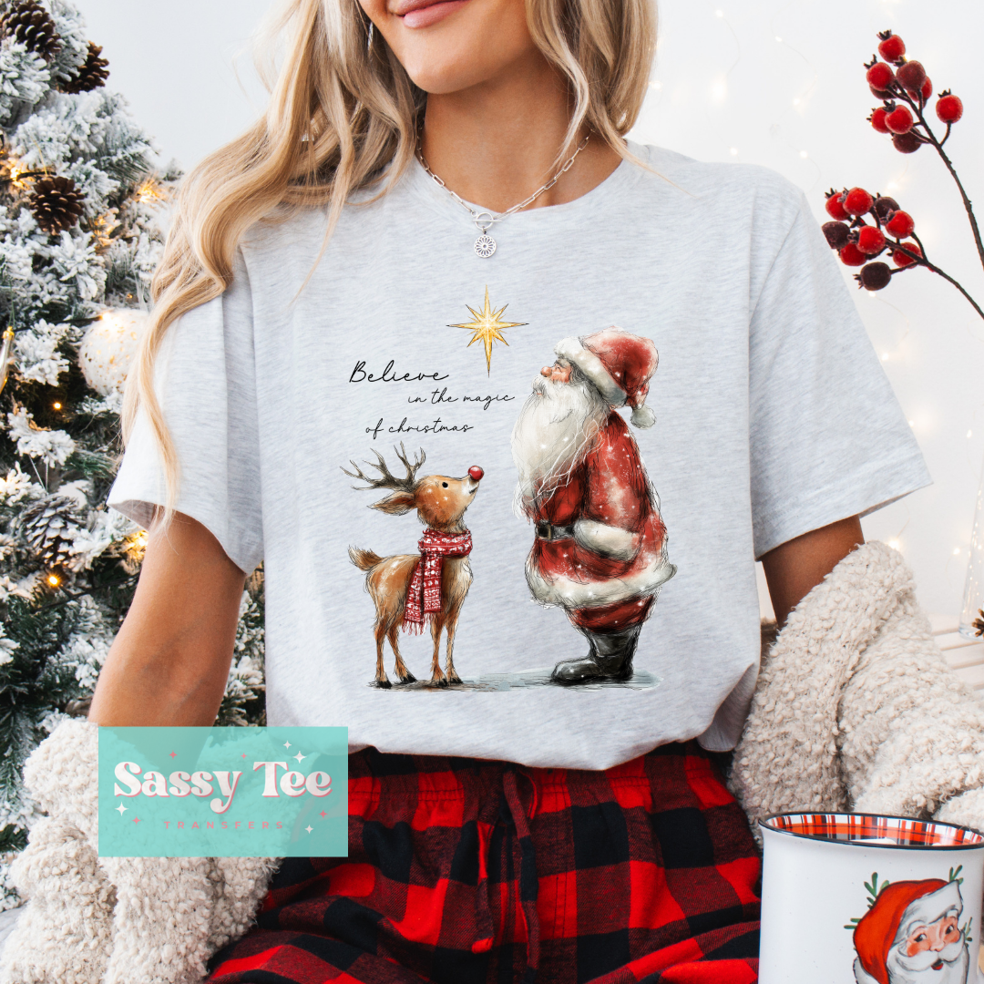 BELIEVE IN CHRISTMAS MAGIC VINTAGE SANTA **Preorder/Restock Ships in 5-10 biz days**