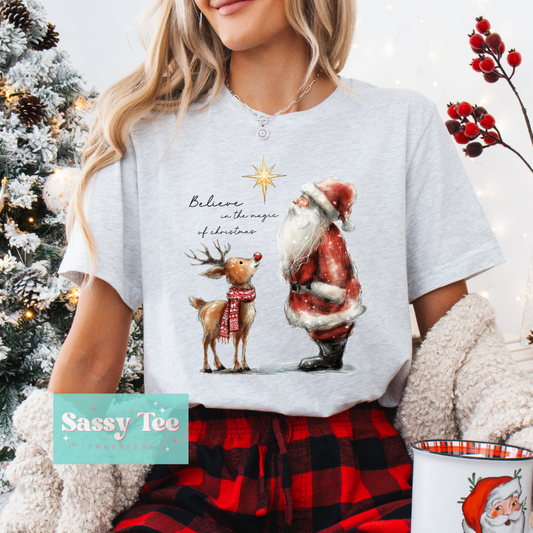 BELIEVE IN CHRISTMAS MAGIC VINTAGE SANTA **Preorder/Restock Ships in 5-10 biz days**