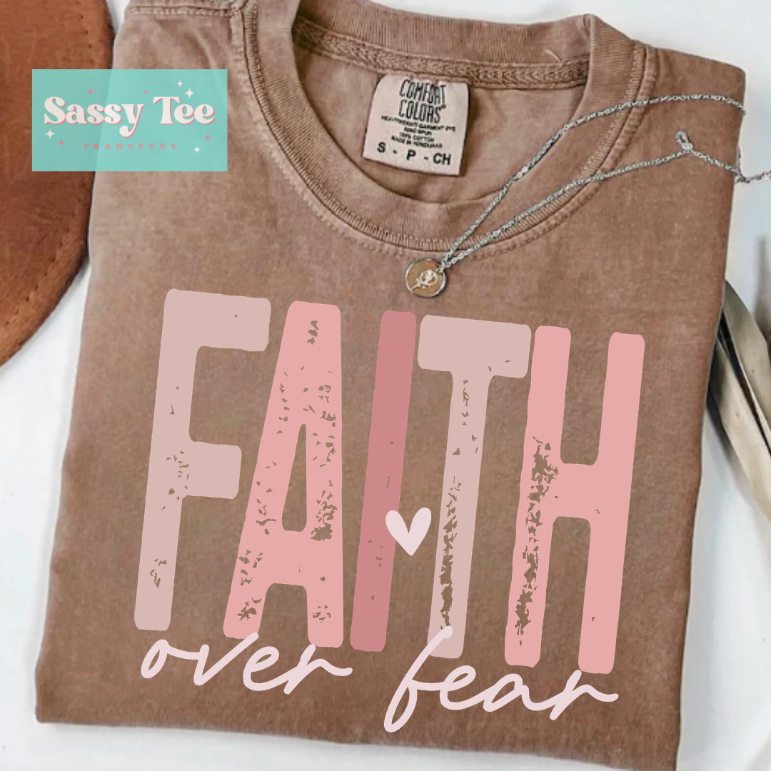 FAITH OVER FEAR HEART **Preorder/Restock Ships in 5-10 biz days**