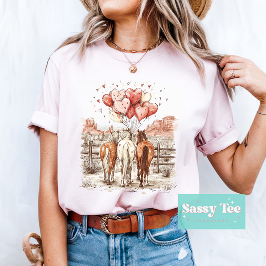 HORSES VALENTINE WESTERN VINTAGE **Preorder/Restock Ships in 5-10 biz days**
