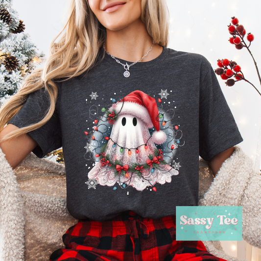 LACE GHOST SANTA CHRISTMAS LIGHTS **Preorder/Restock Ships in Est. 5-10 biz days**
