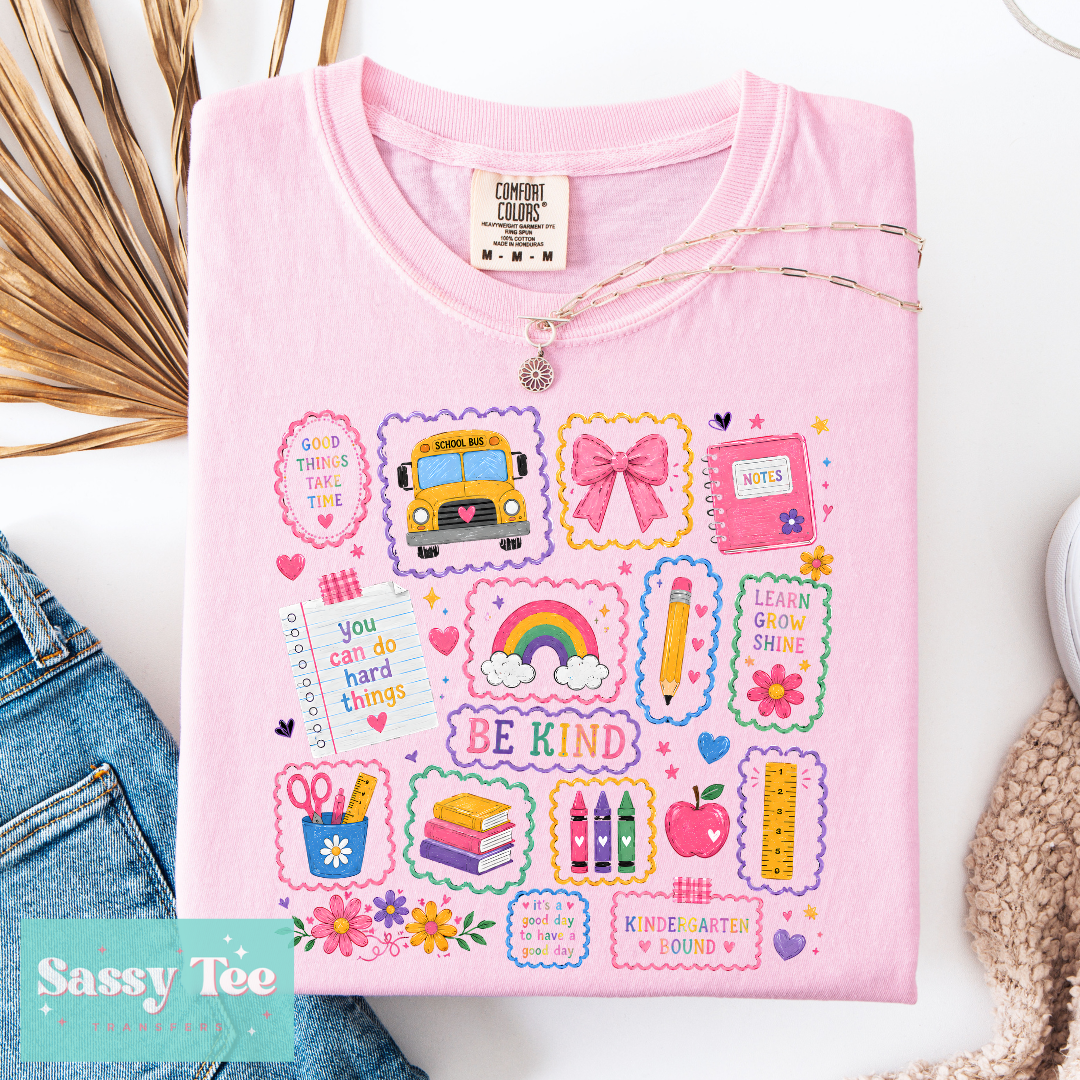 SCHOOL TEACH BE KIND AFFIRMATIONS COLORFUL FRAMES **Preorder/Restock Ships in 5-10 biz days**
