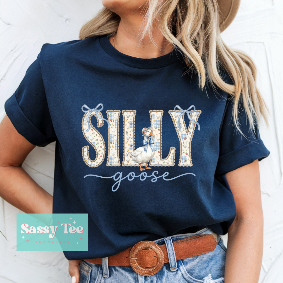 SILLY GOOSE BLUE BOWS VINTAGE **Preorder/Restock Ships in 5-10 biz days**