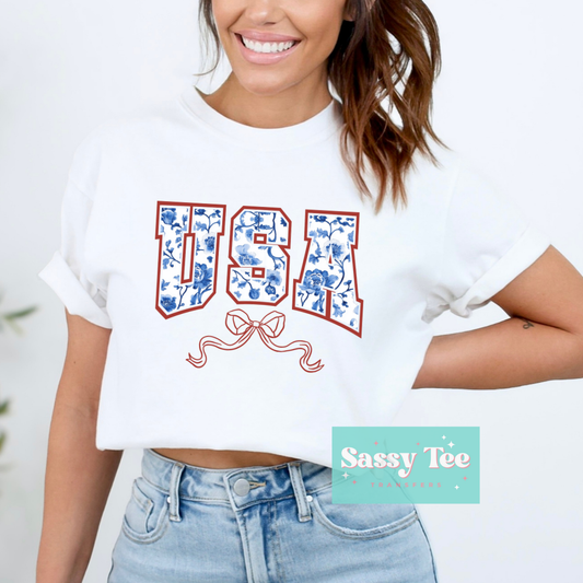 USA FLORAL BOW