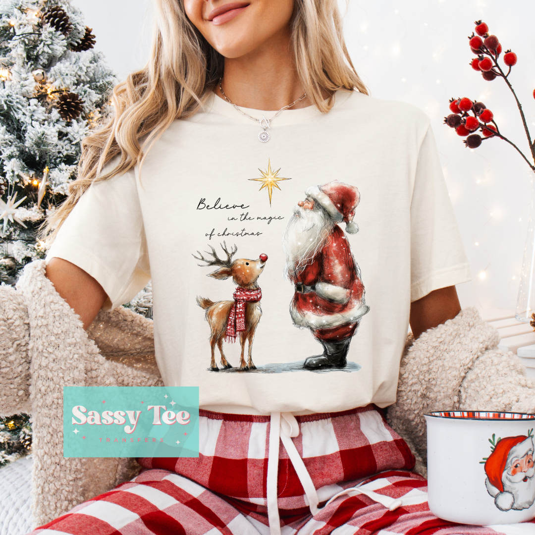 BELIEVE IN CHRISTMAS MAGIC VINTAGE SANTA **Preorder/Restock Ships in 5-10 biz days**