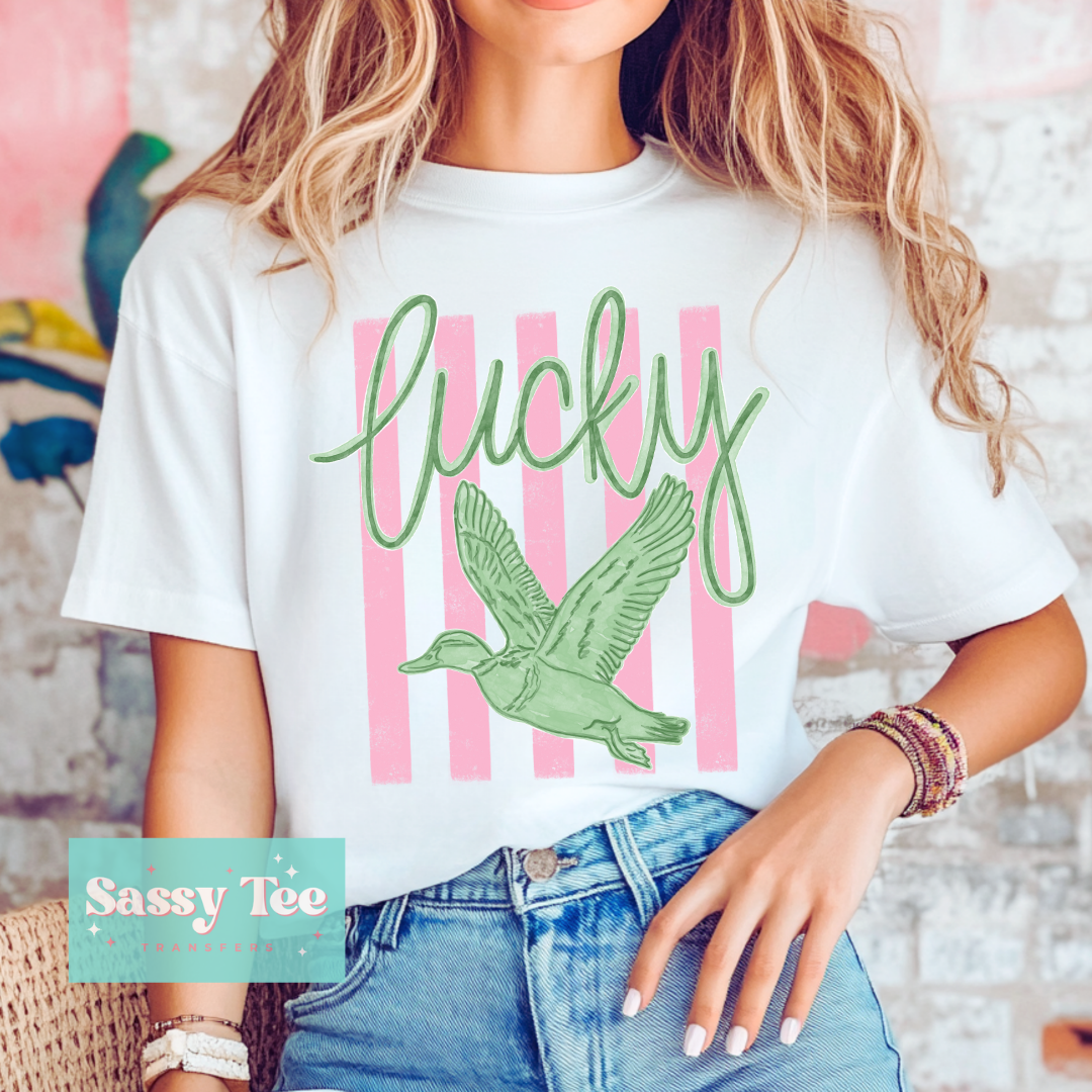 LUCKY DUCK BRIGHT PREPPY STRIPES **Preorder/Restock Ships in 5-10 biz days**