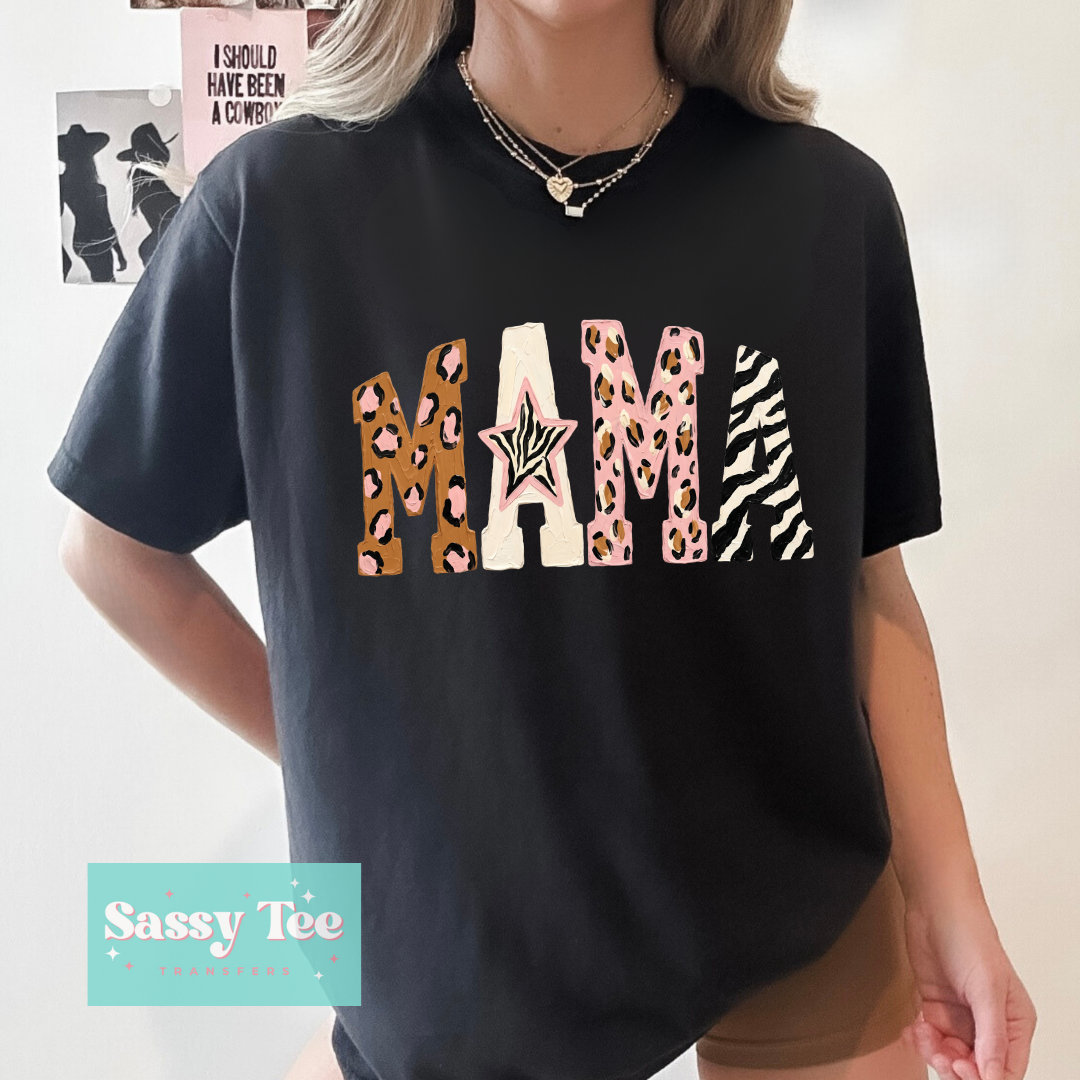 MAMA RETRO STAR LEOPARD ZEBRA **Preorder/Restock Ships in 5-10 biz days**